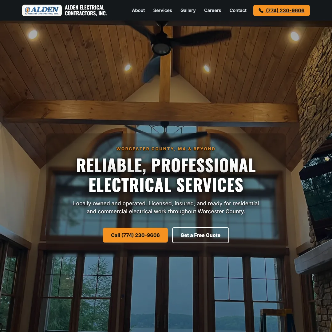 Alden Electrical Contractors, Inc. — new site