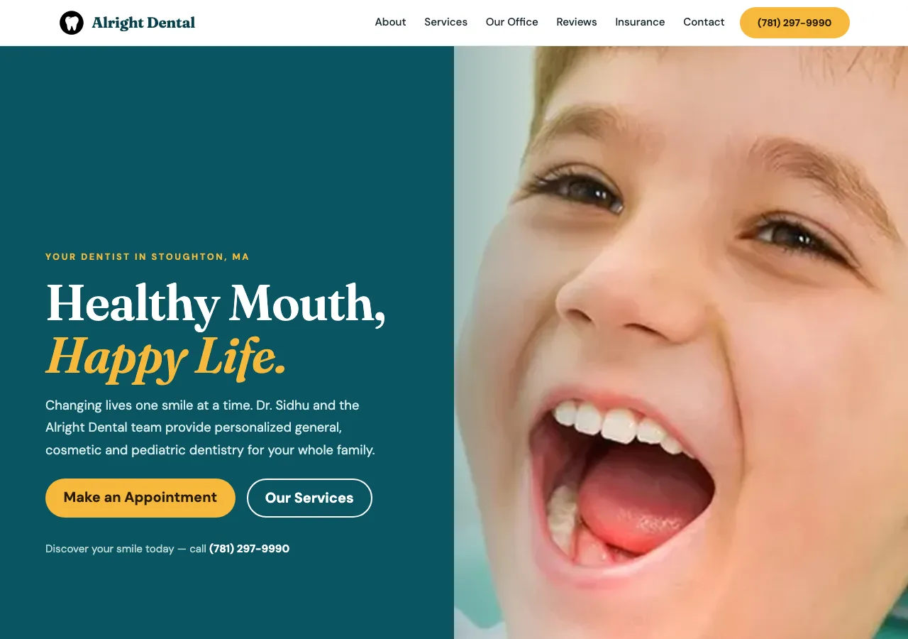 Alright Dental — new site