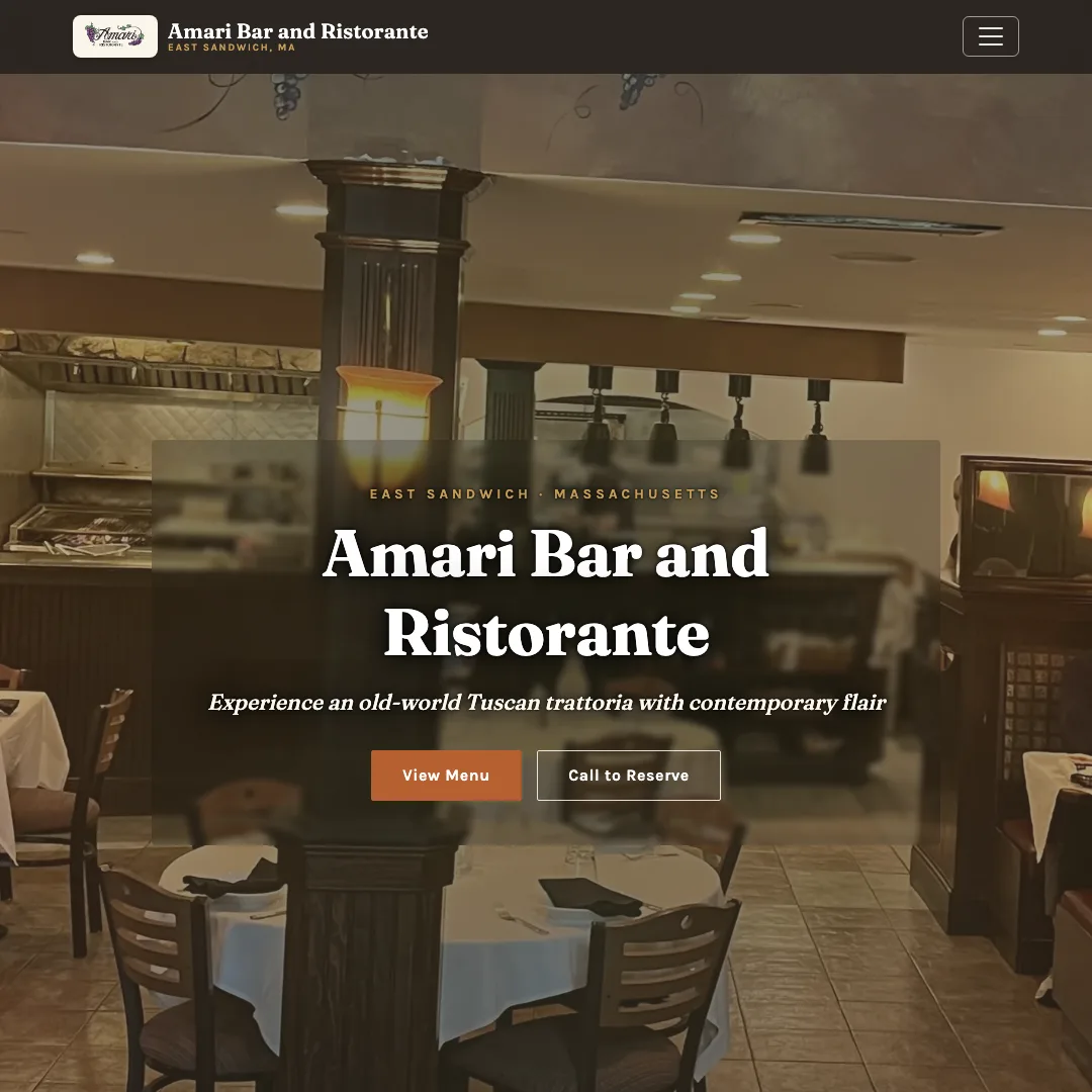 Amari Bar and Ristorante — new site