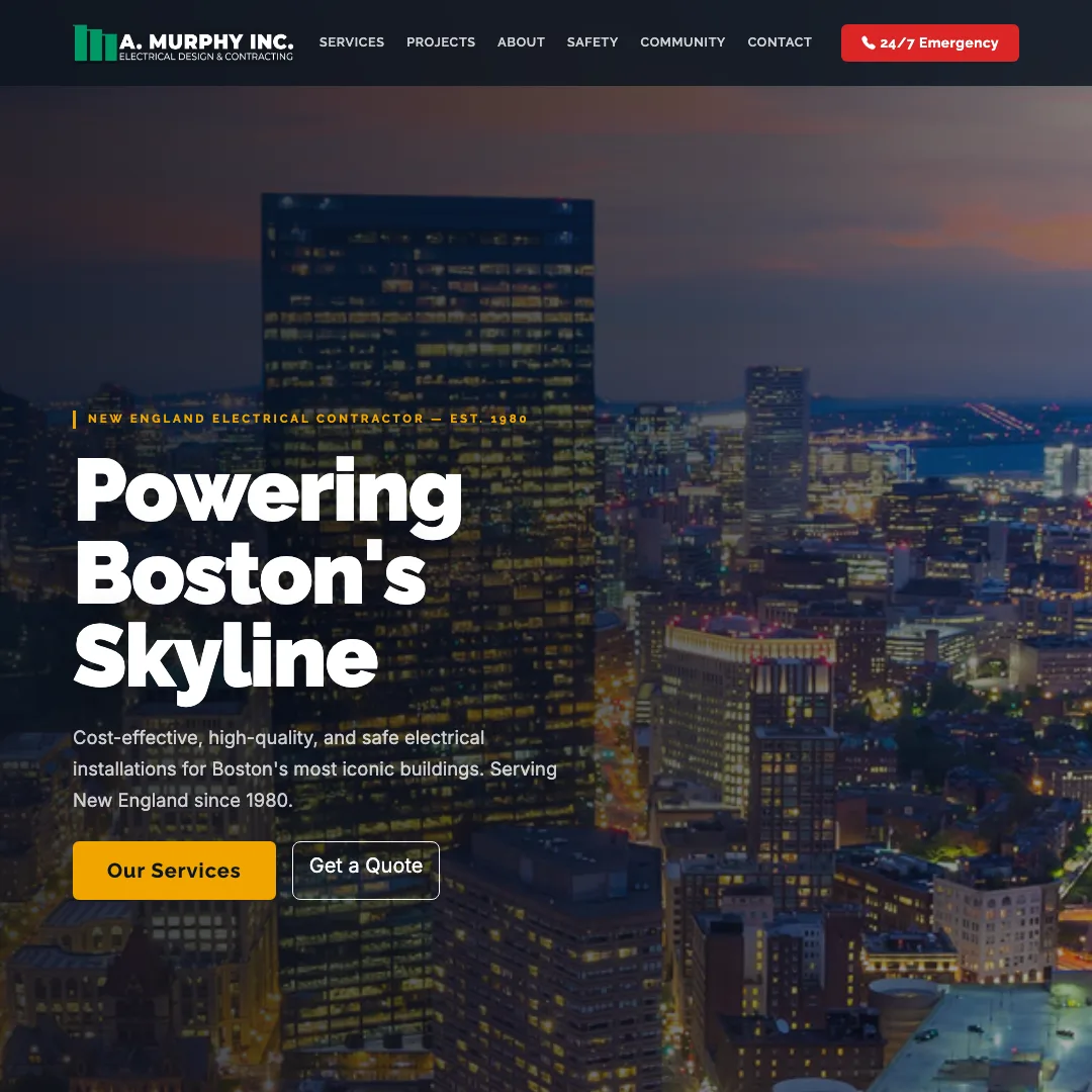 A. Murphy Inc. — new site by Wicked Fast Web