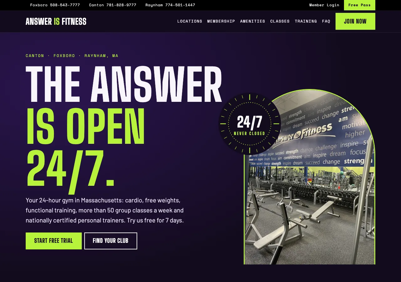 Answer Is Fitness &mdash; your new site
