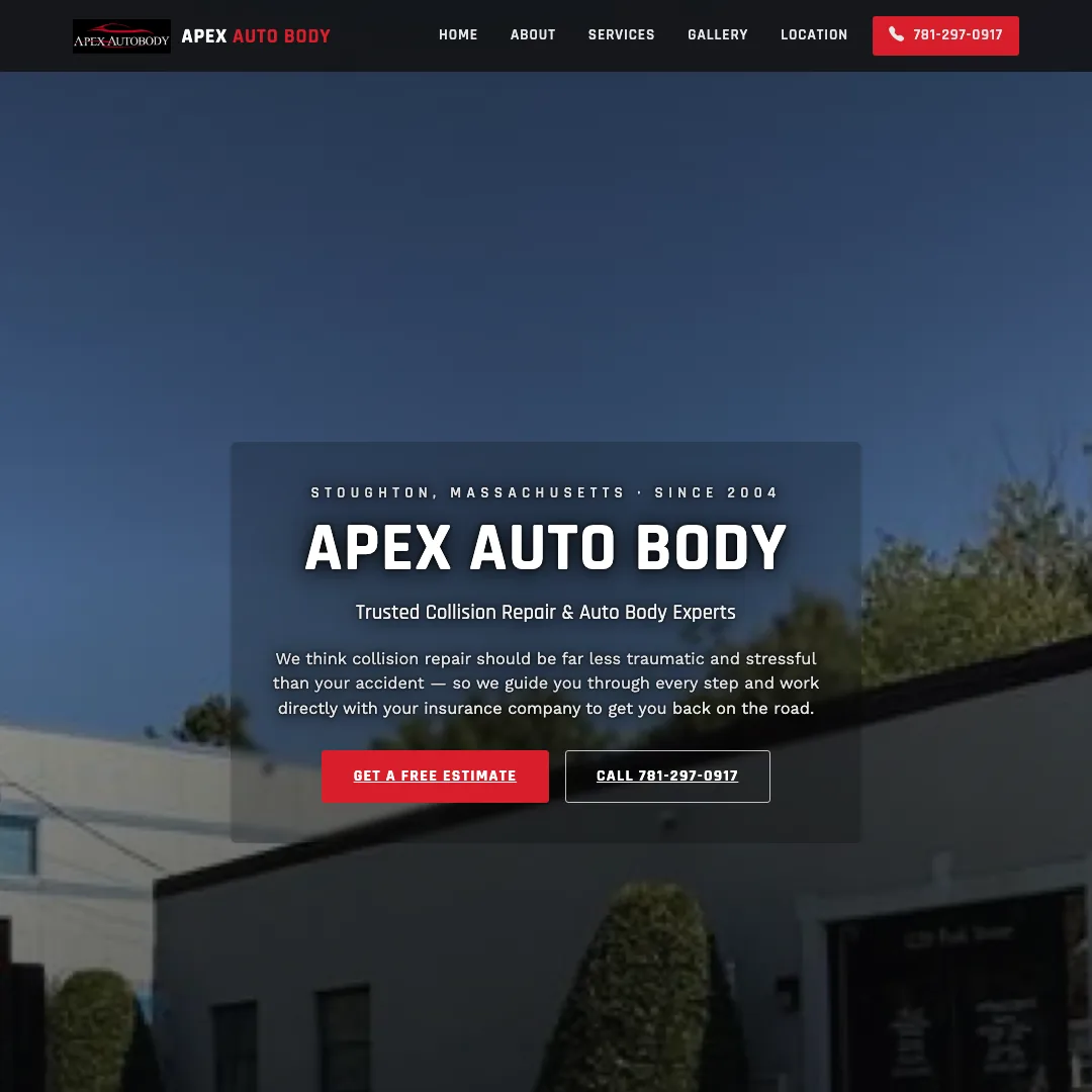 Apex Auto Body — new site