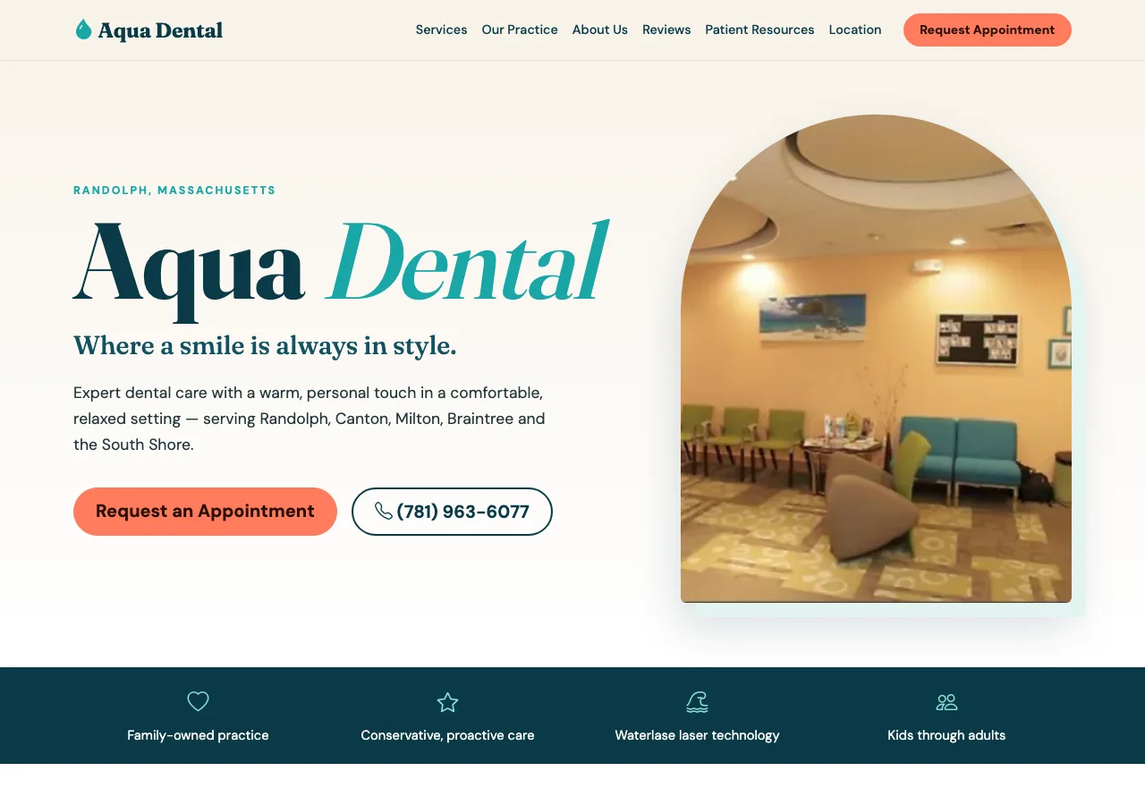 Aqua Dental — new site