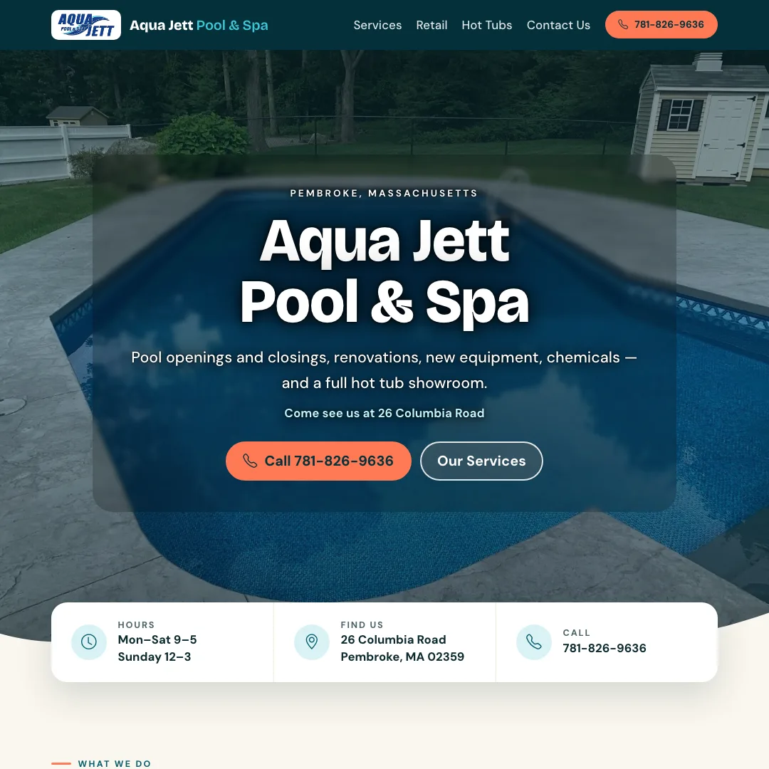Aqua Jett Pool & Spa — new site