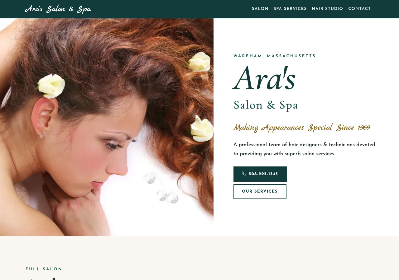 Ara's Salon and Spa — new site