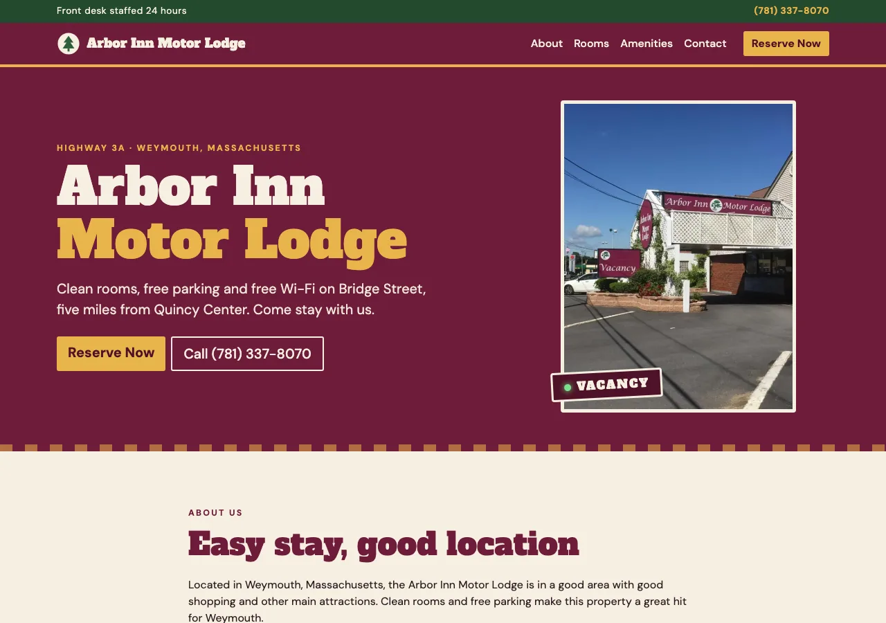 Arbor Inn Motor Lodge &mdash; your new site
