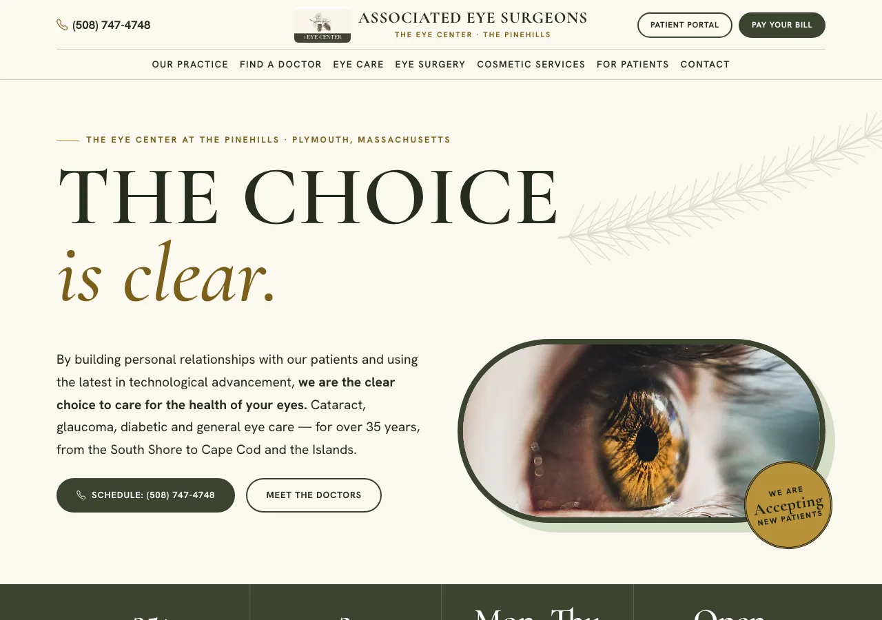 Associated Eye Surgeons — new site by Wicked Fast Web