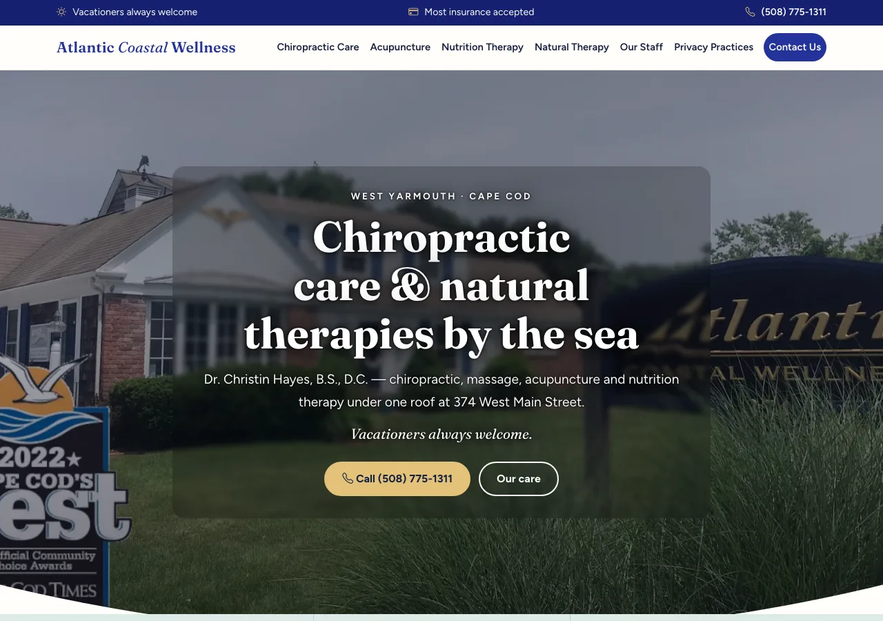Atlantic Coastal Wellness — new site by Wicked Fast Web