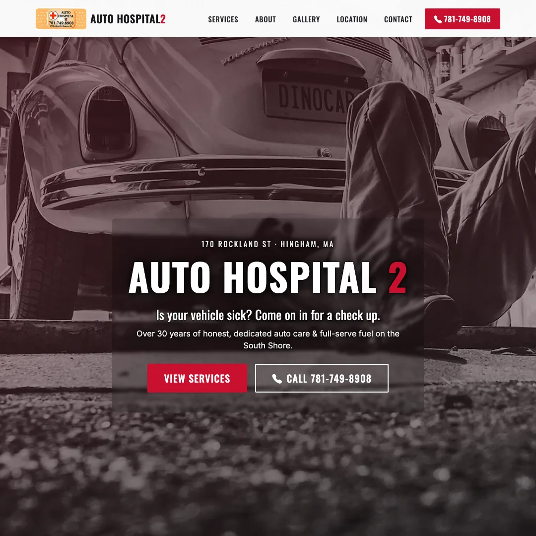 Auto Hospital 2 — new site by Wicked Fast Web
