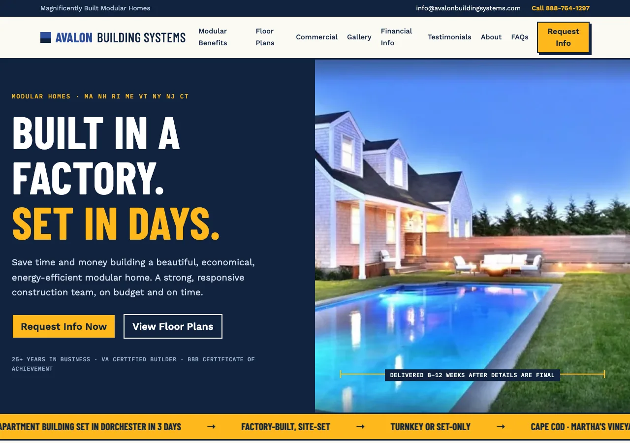 Avalon Building Systems &mdash; your new site