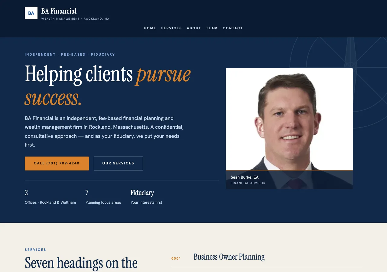 BA Financial &mdash; your new site
