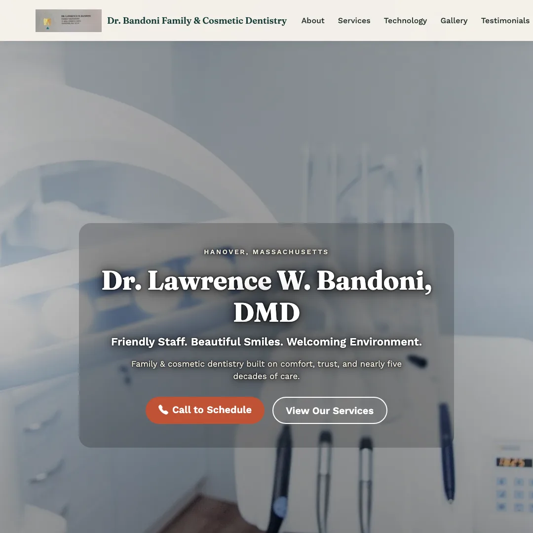 Dr. Lawrence W. Bandoni, DMD — new site by Wicked Fast Web
