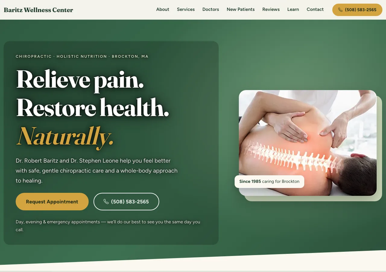 Baritz Wellness Center — new site