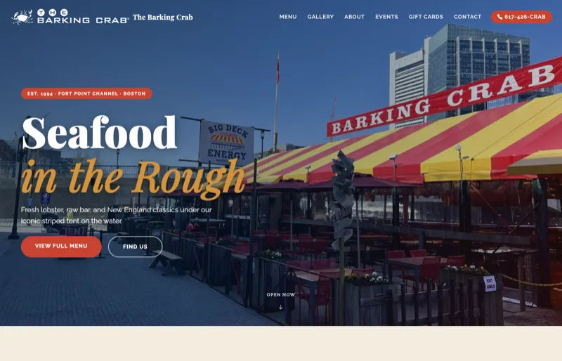 The Barking Crab — new site by Wicked Fast Web