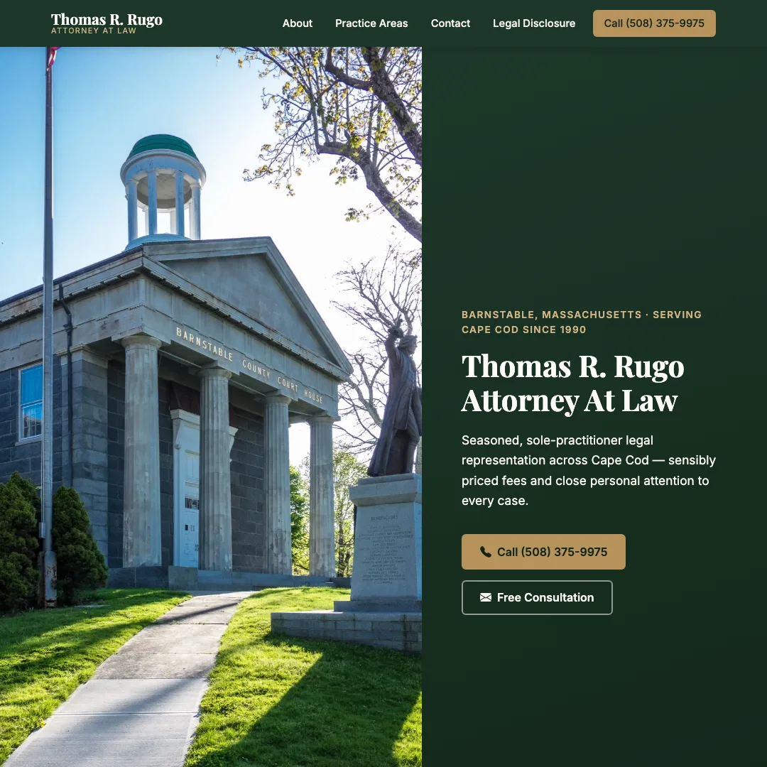 Thomas R. Rugo, Attorney At Law — new site