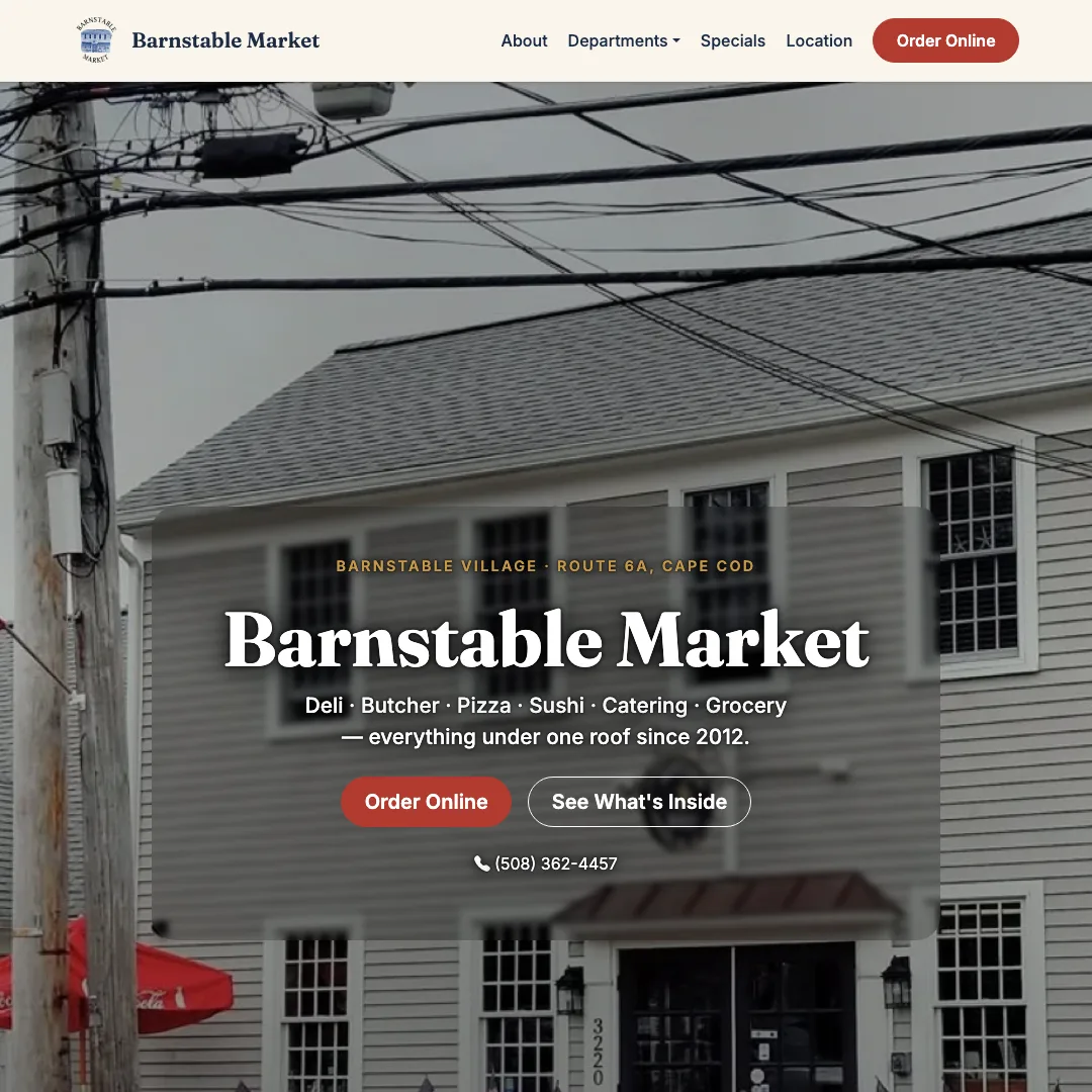 Barnstable Market — new site