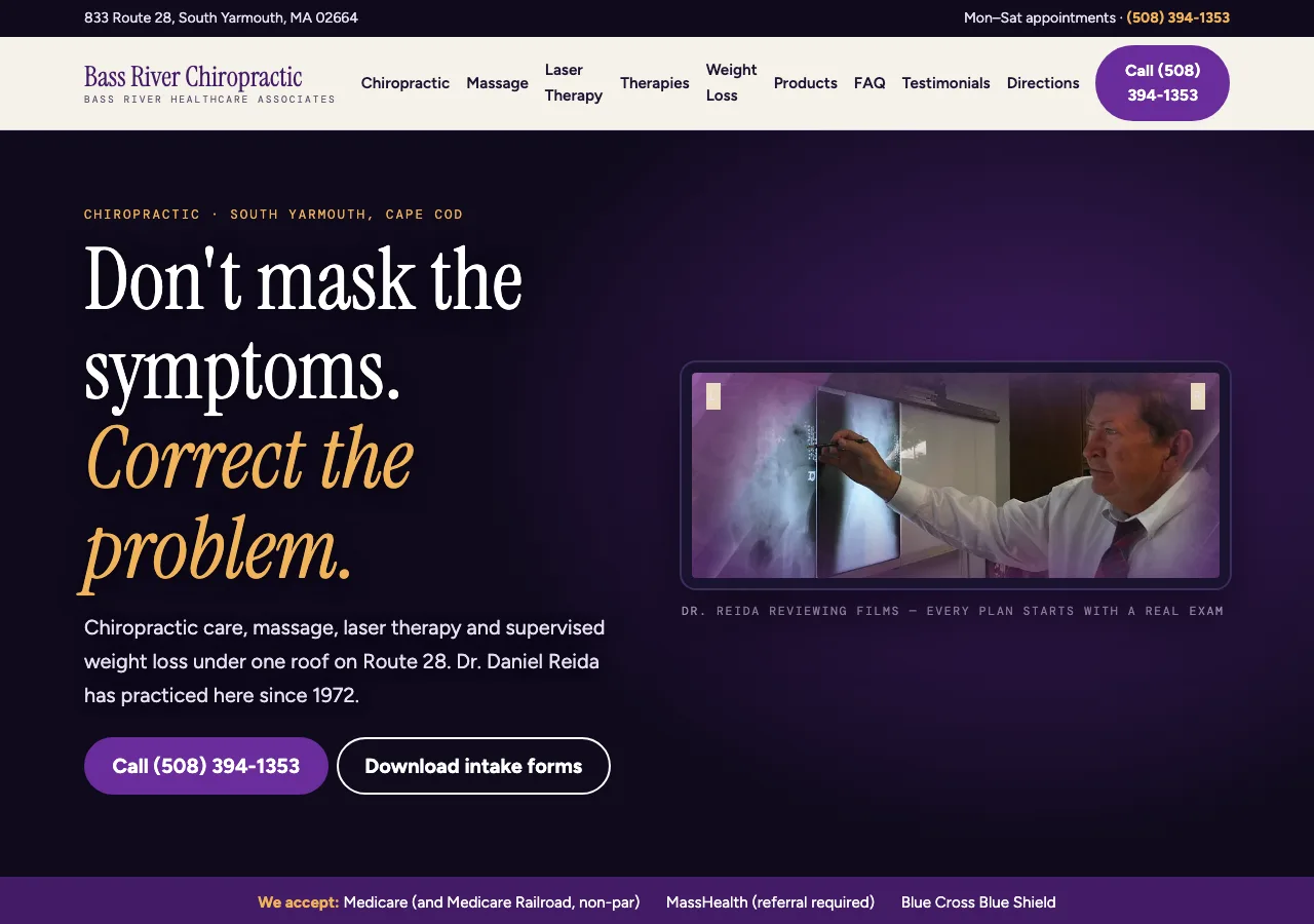 Bass River Chiropractic &mdash; your new site