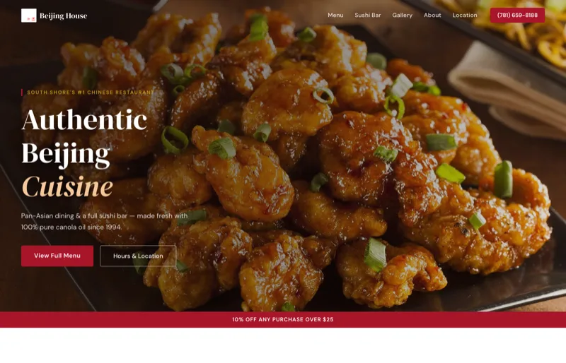 Beijing House Restaurant — new site by Wicked Fast Web