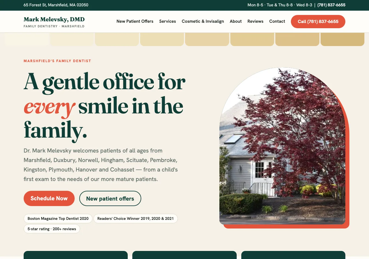 Mark Melevsky, DMD — new site by Wicked Fast Web