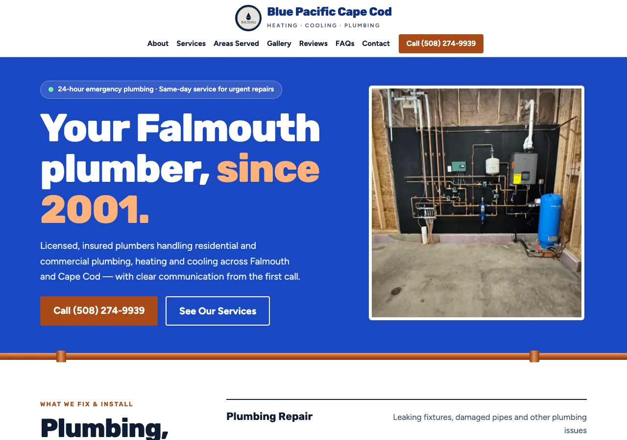 Blue Pacific Cape Cod &mdash; your new site
