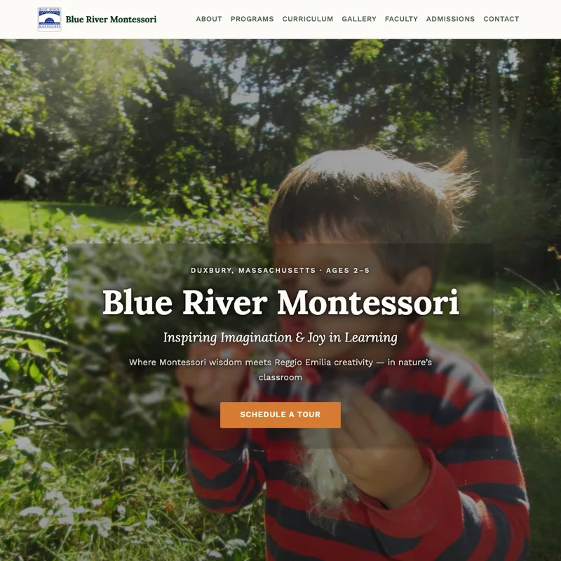Blue River Montessori School — new site by Wicked Fast Web