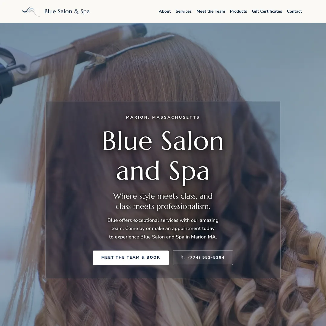 Blue Salon and Spa — new site