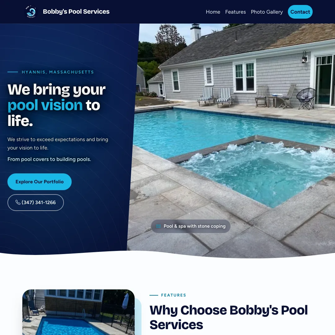 Bobby's Pool Services — new site