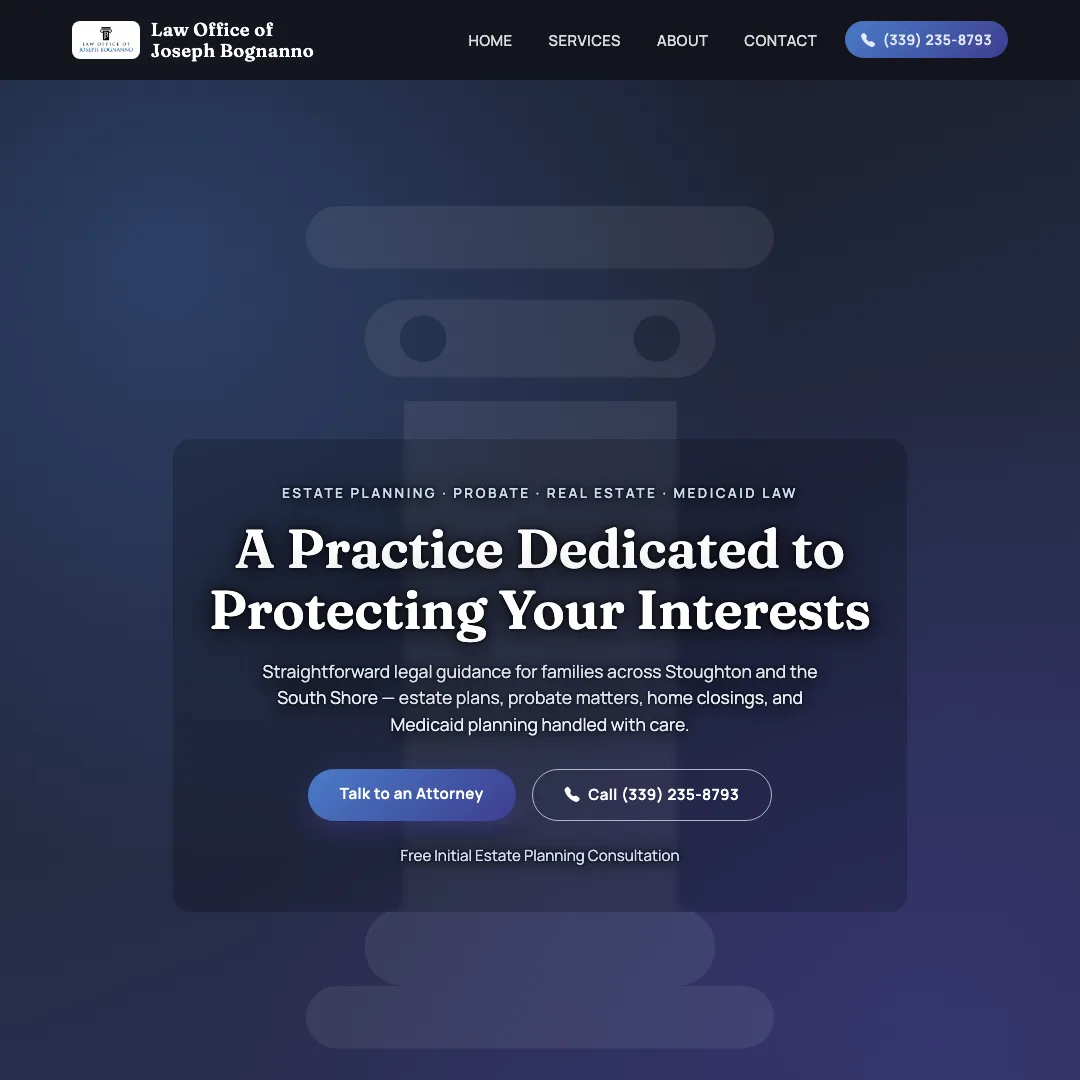Law Office of Joseph Bognanno — new site