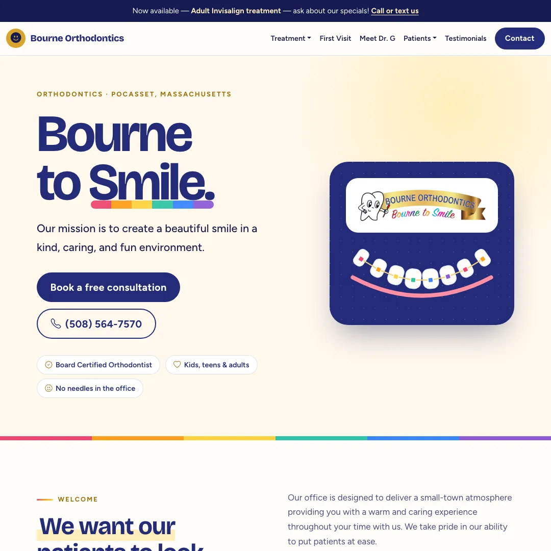 Bourne Orthodontics — new site