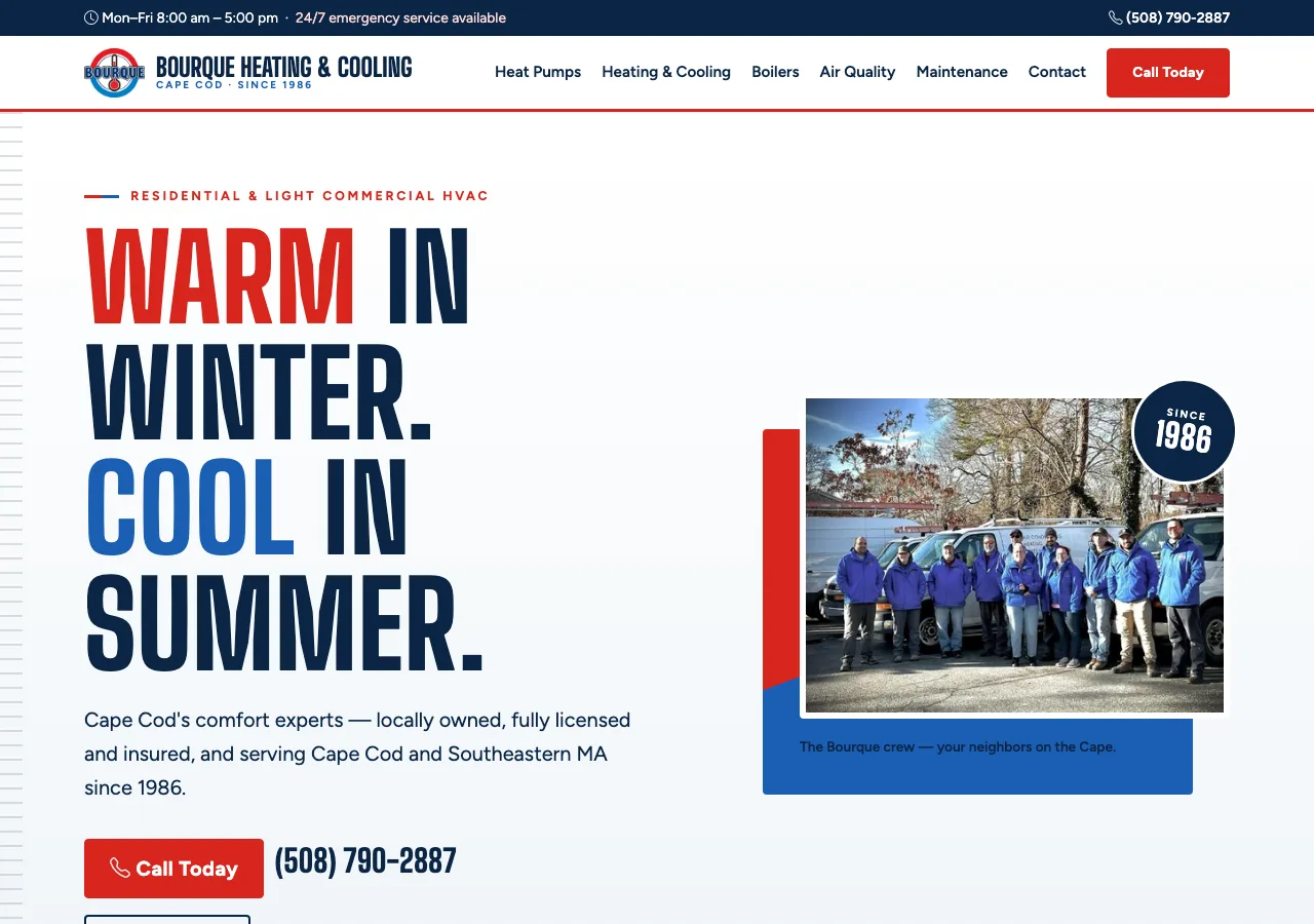 Bourque Heating & Cooling &mdash; your new site