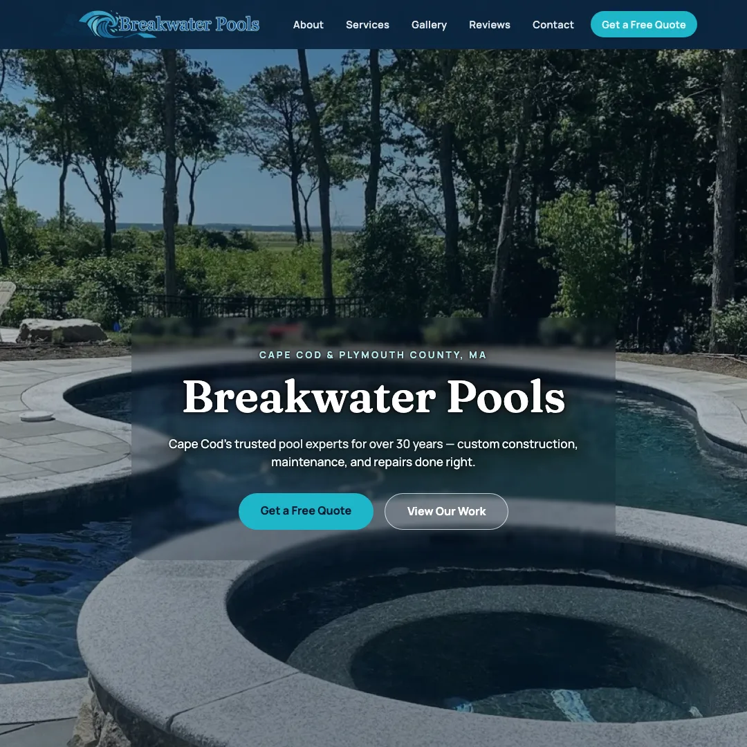 Breakwater Pools — new site