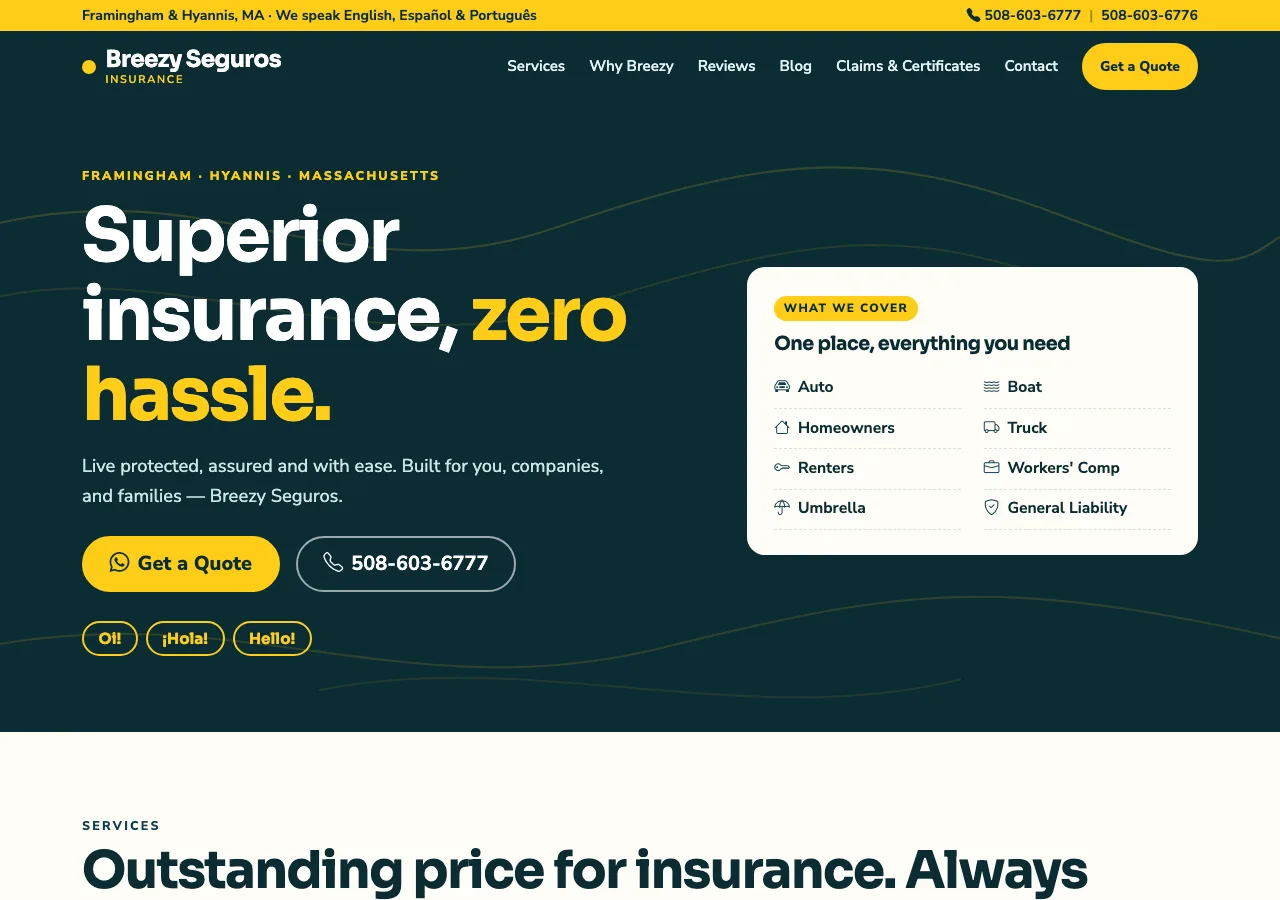 Breezy Seguros &mdash; your new site