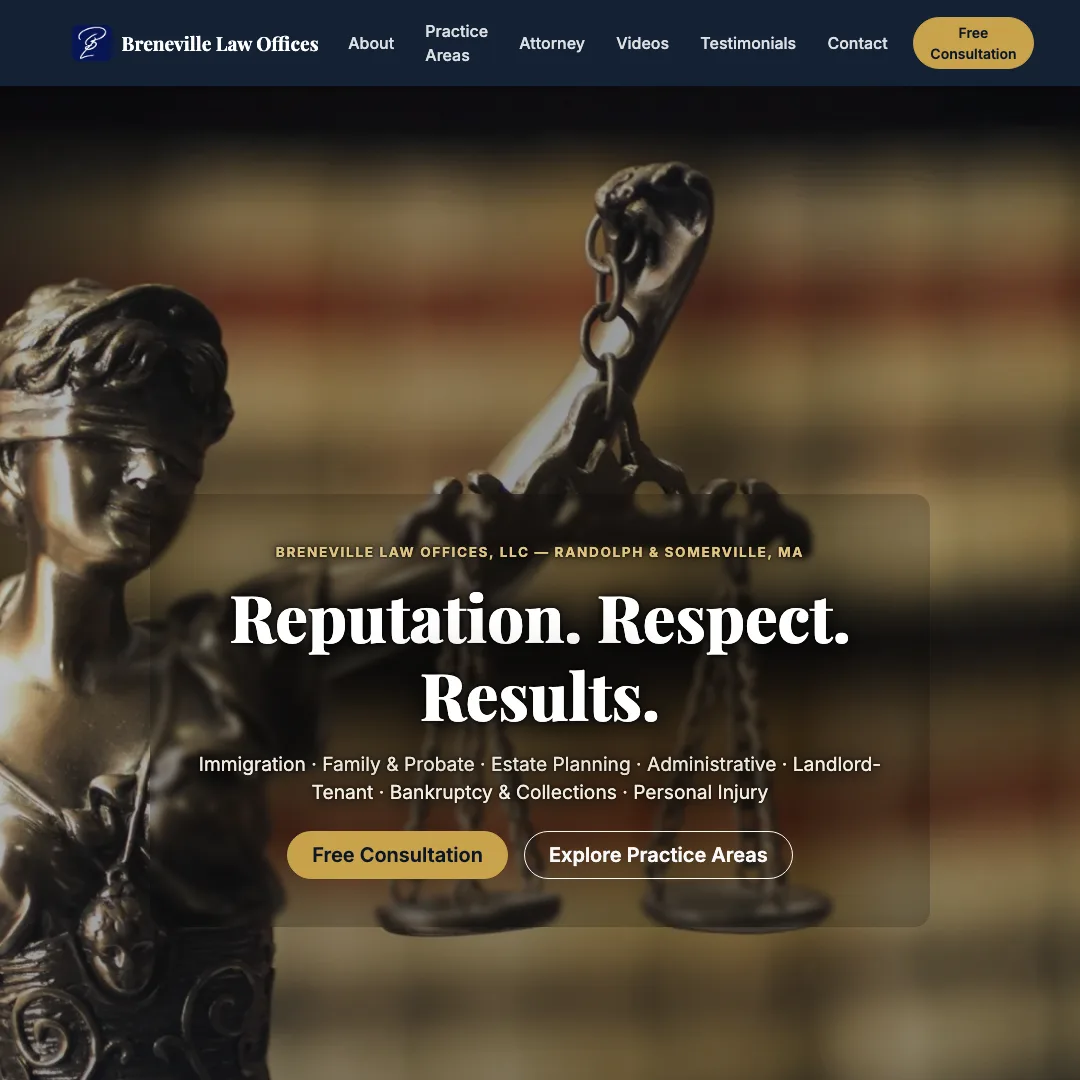 Breneville Law Offices, LLC — new site by Wicked Fast Web