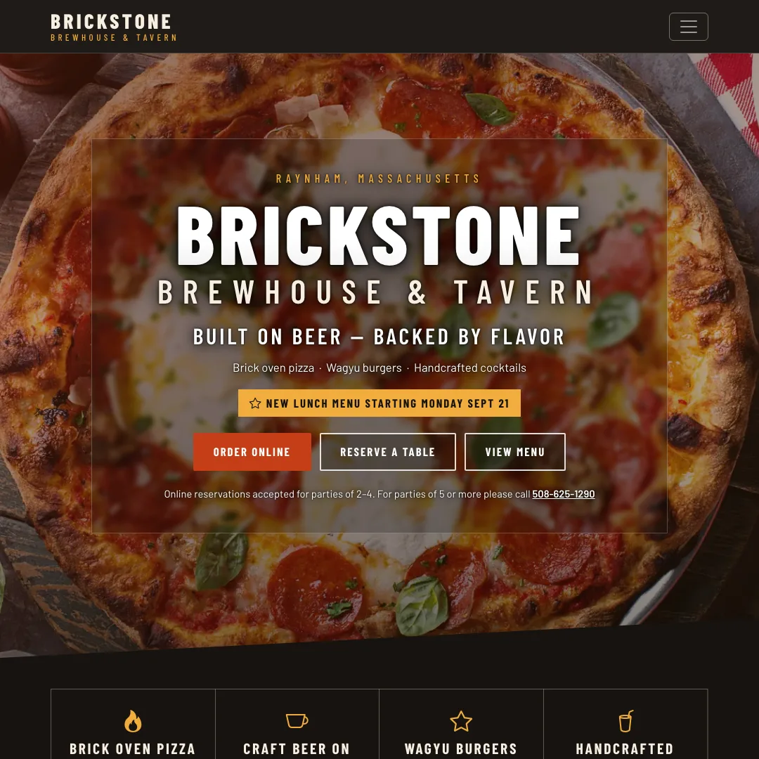Brickstone Brewhouse & Tavern — new site