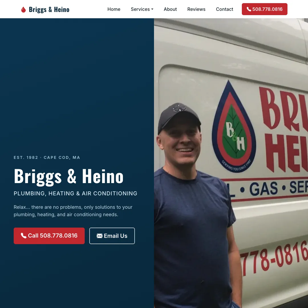 Briggs & Heino Plumbing & Heating — new site