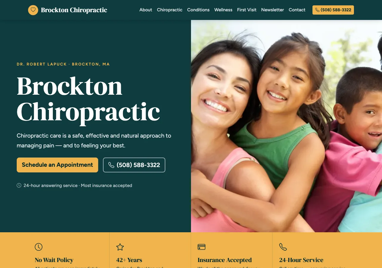 Brockton Chiropractic — new site