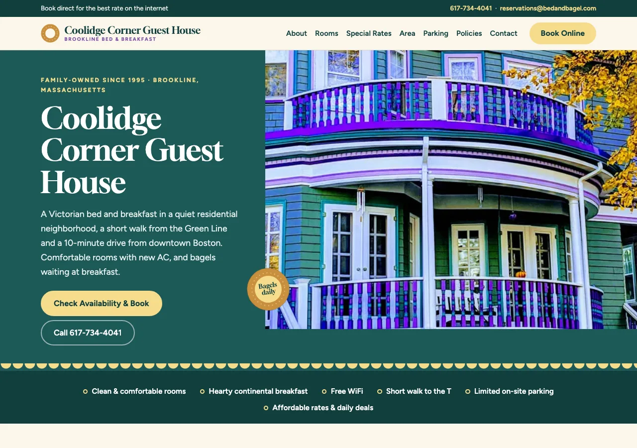 Coolidge Corner Guest House &mdash; your new site