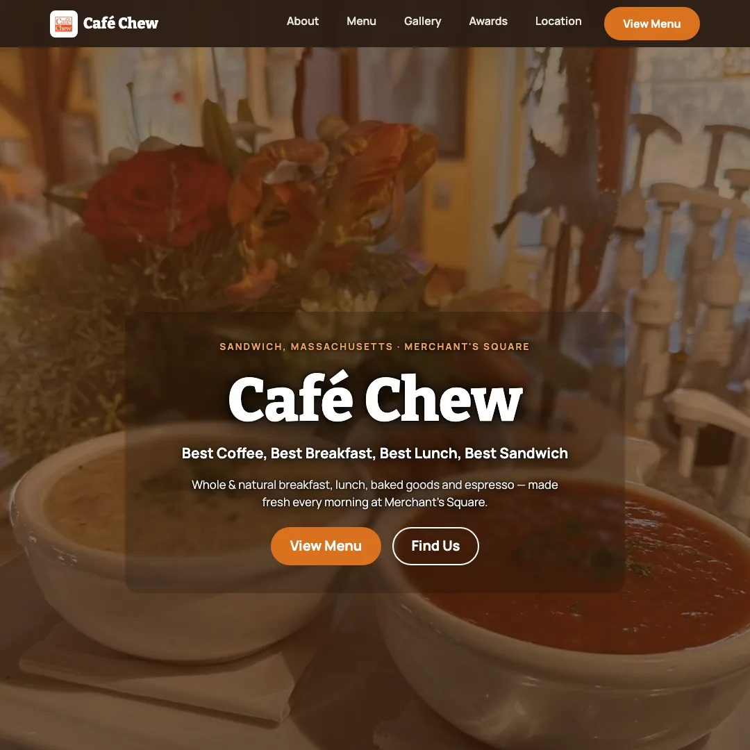 Café Chew — new site