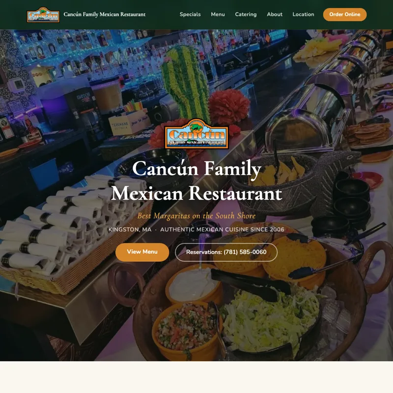 Cancún Family Mexican Restaurant — new site by Wicked Fast Web