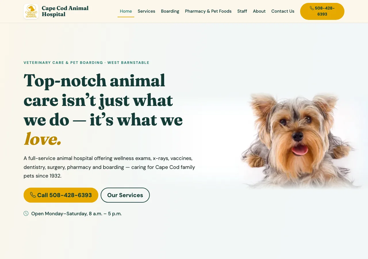 Cape Cod Animal Hospital — new site