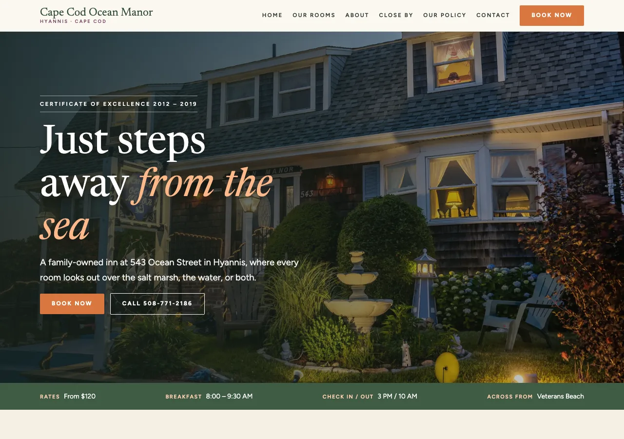Cape Cod Ocean Manor &mdash; your new site