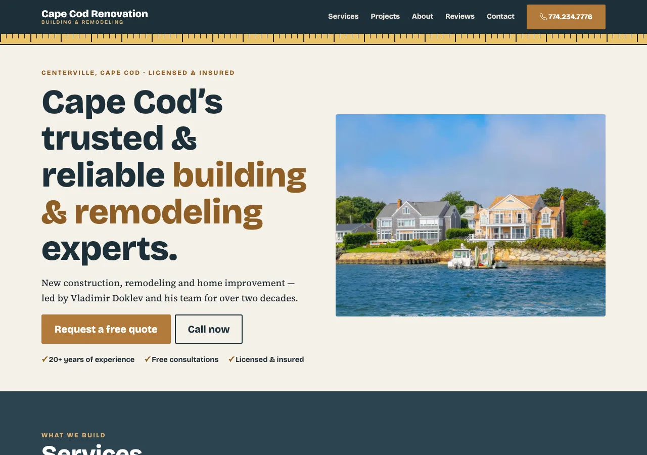 Cape Cod Renovation &mdash; your new site