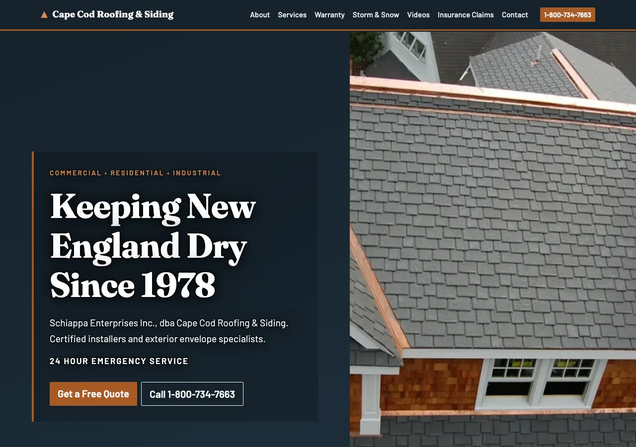 Cape Cod Roofing & Siding — new site