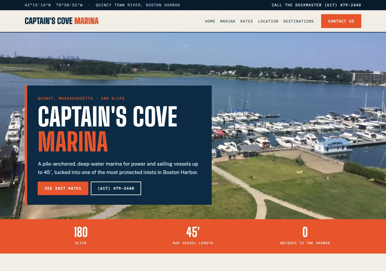 Captain's Cove Marina &mdash; your new site