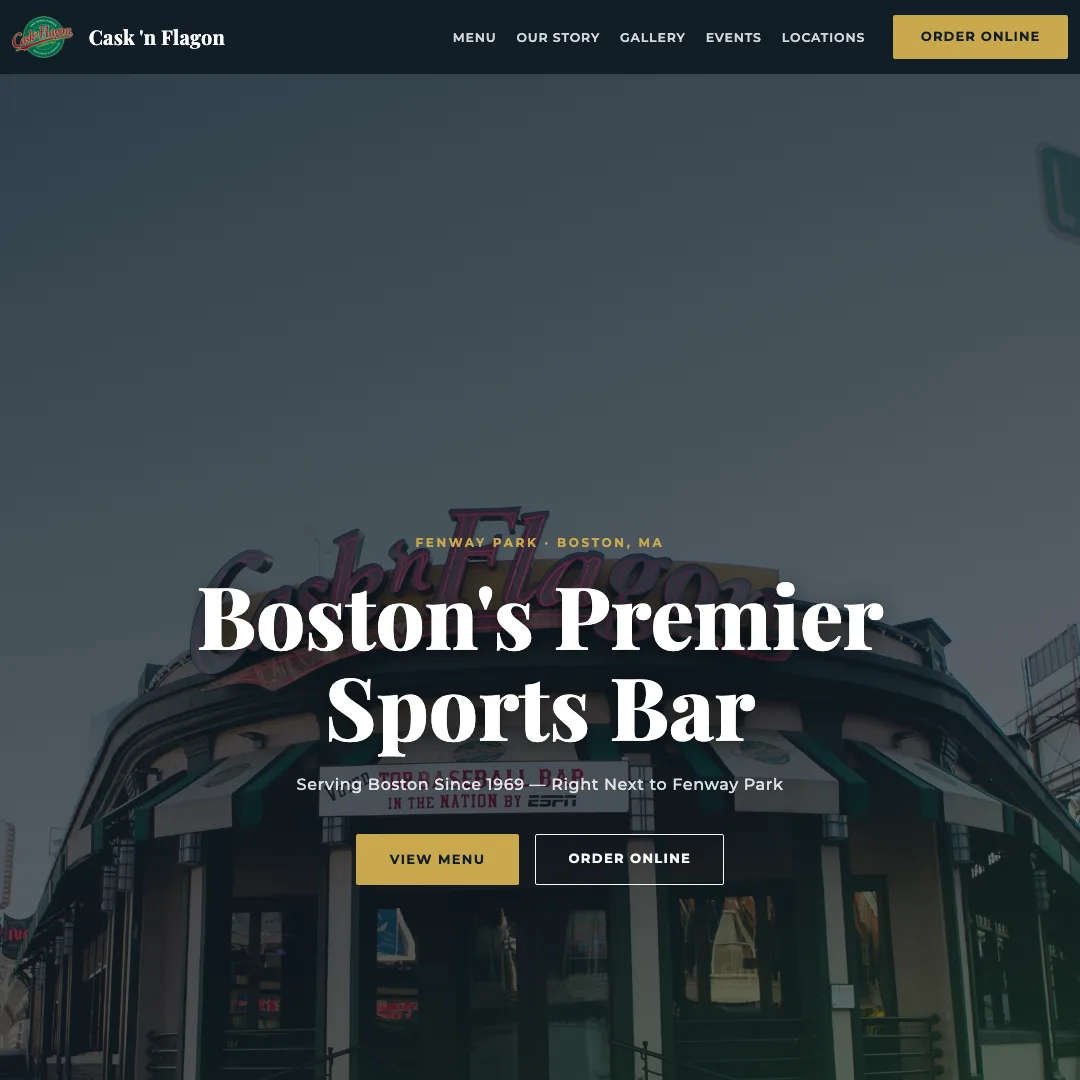 Cask 'n Flagon — new site by Wicked Fast Web