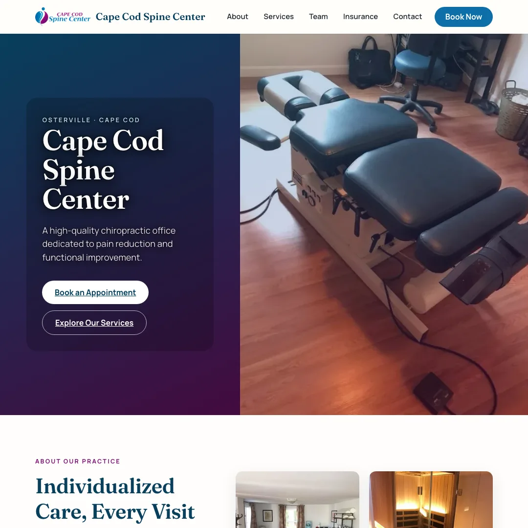 Cape Cod Spine Center — new site
