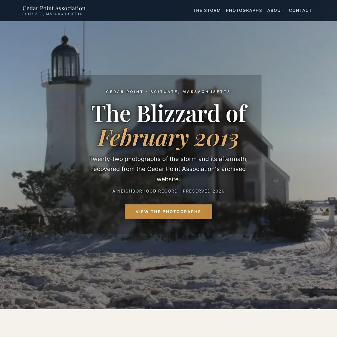 Cedar Point Association — new site by Wicked Fast Web