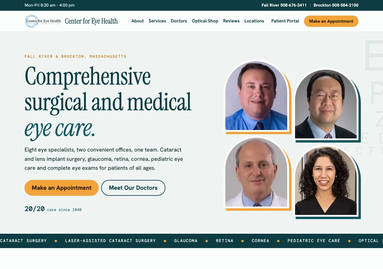 Center for Eye Health &mdash; your new site