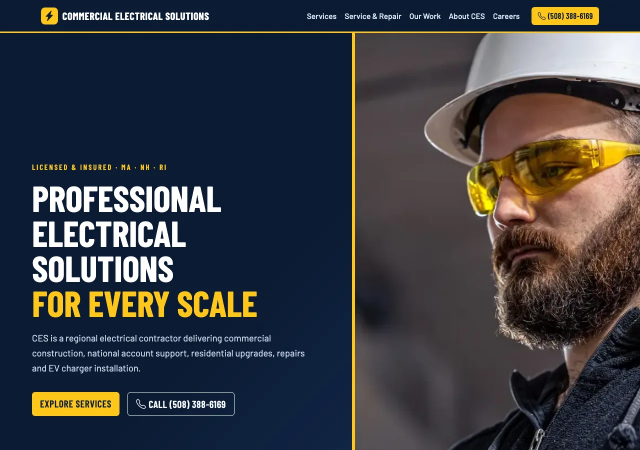 Commercial Electrical Solutions — new site