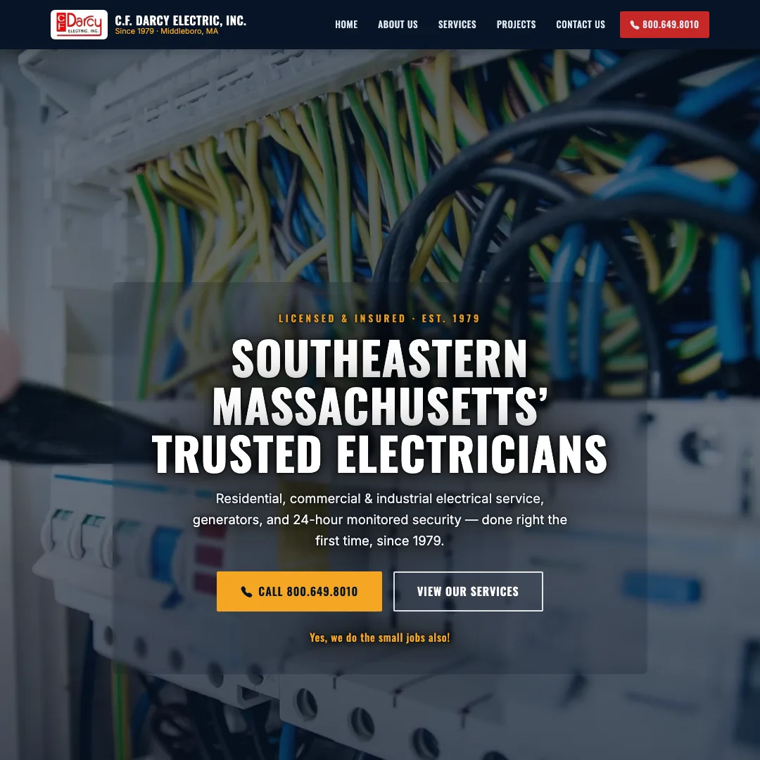 C.F. Darcy Electric, Inc. — new site